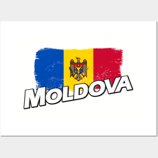 Moldova flag Posters and Art